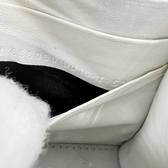 Balenciaga Hourglass Leather Wallet On Chain Bag Off White - Picture 13 of 16